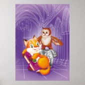 Poster renard et hibou (Devant)