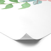 Poster Renard floral (Coin)