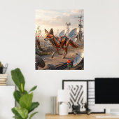 Poster Renard forgé d'Ember (Bureau à domicile)