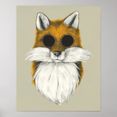Poster Renard Hipster (Devant)