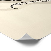 Poster Renard japonais blanc Kitsune (Coin)