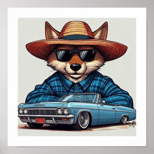 Poster Renard Lowrider (Devant)