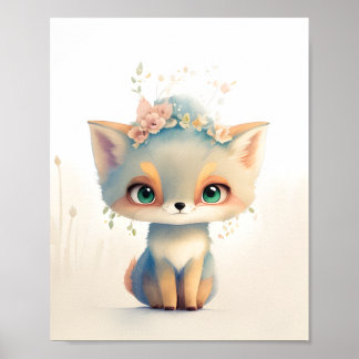 Poster Renard Mignon