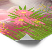 Poster Renard mignon dans un jardin de château de conte d (Coin)