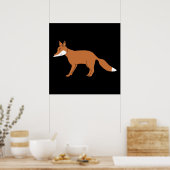 Poster Renard rouge. (Cuisine)