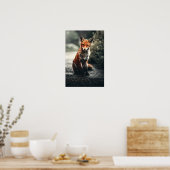 Poster Renard Rouge Assis Au Sol (Cuisine)