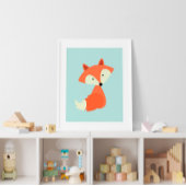 Poster Renard Rouge Bébé Mignon