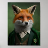 Poster Renard rouge dans un costume vert St. Patrick's Da (Devant)