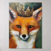 Poster Renard rouge dans une couronne (Devant)