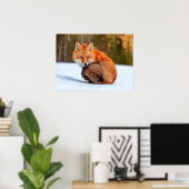 Poster Renard Rouge En Neige | Yukon (Bureau à domicile)