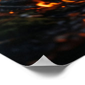 Poster Renard Rouge Feu Forêt Braise (Coin)