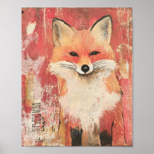 Poster Renard Rouge Mignon en Multimédia