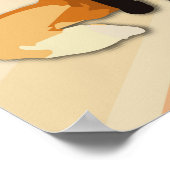 Poster Renard rouge orange (Coin)