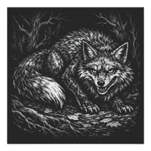 Poster Renard rusé de la forêt — par BurnsInHell