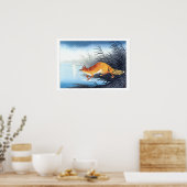 Poster Renard Ukiyoe [Koson] par l'Eau Lune (S) (Cuisine)