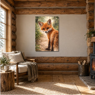 Poster Renardeau roux animal de la forêt