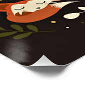 Poster Renards d'automne avec texte personnalisable  (Coin)