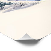 Poster Renards d'hiver au bord d'une rivière enneigée écl (Coin)