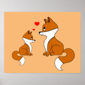 Poster Renards mignons (Devant)