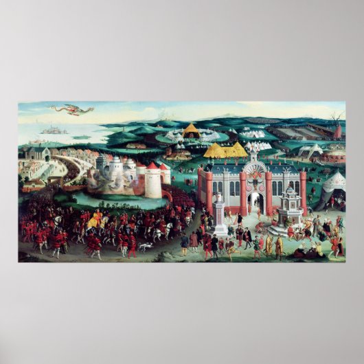 Poster Rencontre au champ du tissu d'or (Devant)