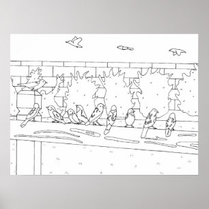 Poster Rencontre avec les oiseaux du Bruant sur le rail C