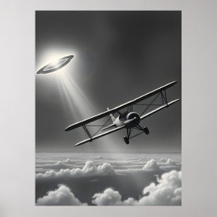 Poster Rencontre avec un OVNI de l'aviation ancienne Vint