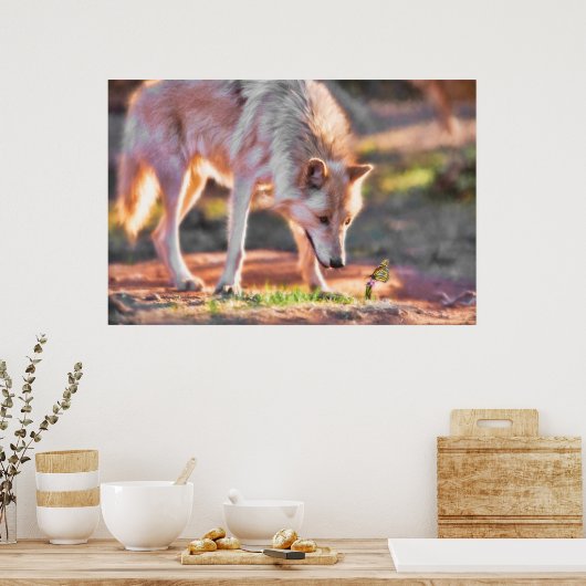 POSTER RENCONTRE COLORÉE GRAY WOLF (Cuisine)