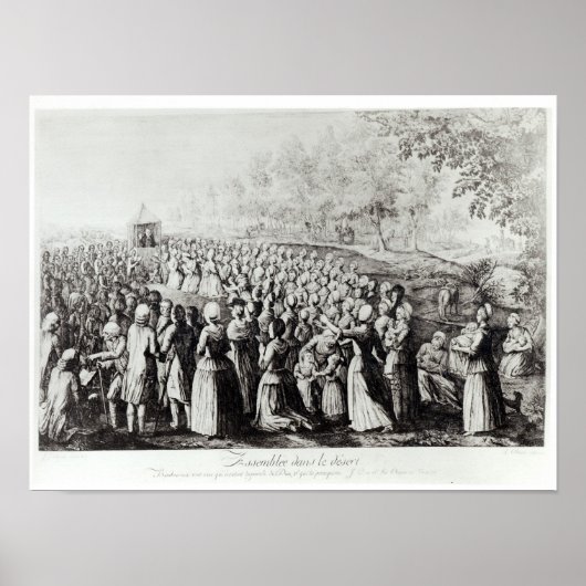 Poster Rencontre dans le désert, gravée par L. Bellotti (Devant)