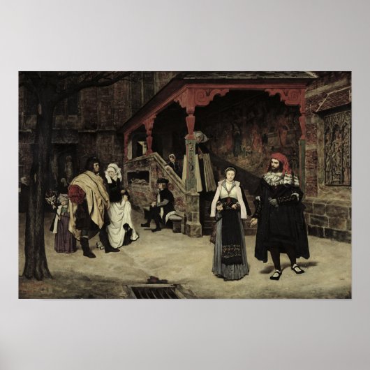 Poster Rencontre de Faust et Marguerite, 1860 (Devant)
