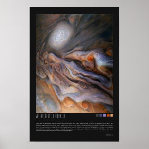 Poster Rencontre de Jovian Close (Juno Spacecraft)