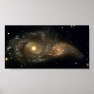 Poster Rencontre de la NASA entre deux galaxies spirales