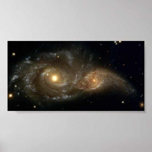 Poster Rencontre de la NASA entre deux galaxies spirales (Devant)