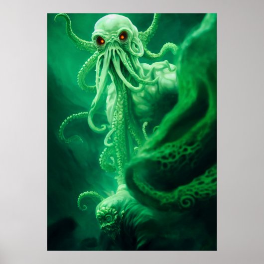 Poster Rencontre sous-marine avec Cthulhu (Devant)