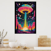 Poster Rencontre UFO sur la planète 9 (Cuisine)