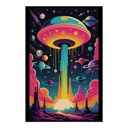 Poster Rencontre UFO sur la planète 9 (Devant)