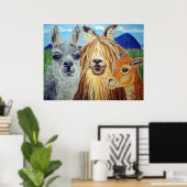 POSTER RENCONTRER LES LAMAS : LAMA, ALPACA, VICUNA ! ! ! (Bureau à domicile)