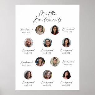 Poster Rencontrez la Bridesmaids Photo Display Sign 10 pe