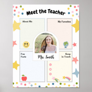 Poster Rencontrez l'enseignant Retour à l'école