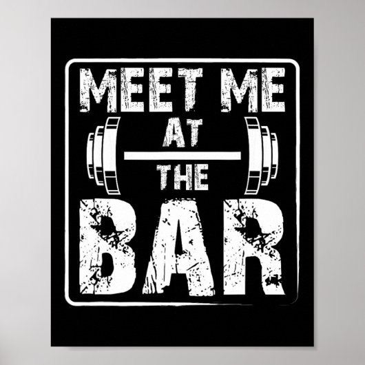 Poster Rencontrez-Moi Au Bar Amusant Jok D'Exercice D'Alt (Devant)