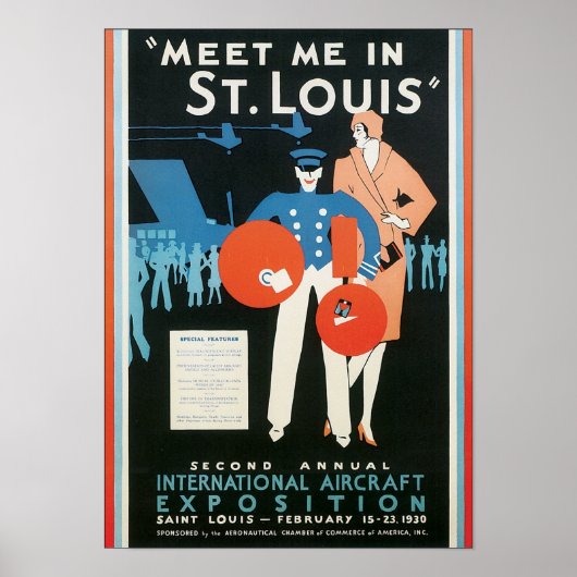 Poster Rencontrez-moi dans l'exposition d'aéronefs St. Lo (Devant)