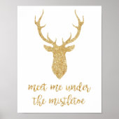 Poster Rencontrez-moi sous le mistletoe - Gold Christmas  (Devant)