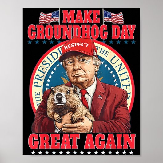 Poster Rendez à nouveau la journée de la marmotte géniale (Devant)
