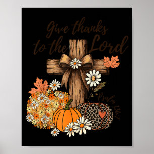 Poster Rendez Grâce Au Seigneur Citrouille D'automne De T