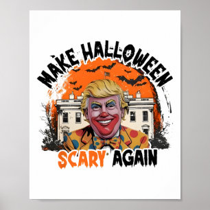 Poster Rendez Halloween effrayant encore Trump Clown Drôl