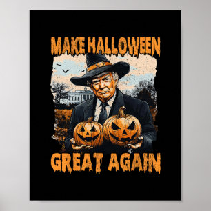 Poster Rendez Halloween Great Encore Drôle Trump Sorcière