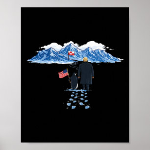 Poster Rendez le Groenland à nouveau grand Manchot Trump,