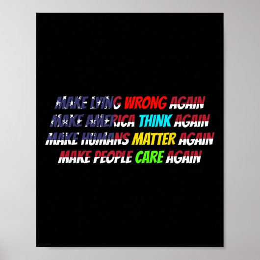 Poster Rendre à l'Amérique une nouvelle fois plus réfléch (Devant)
