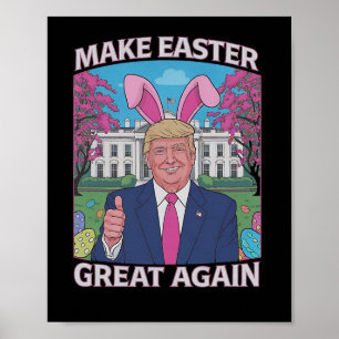 Poster Rendre à Pâques sa grandeur Trump Bunny Flag 1