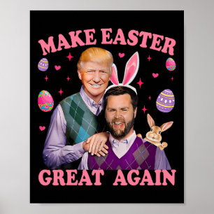 Poster Rendre à Pâques sa grandeur Trump Vance Bunny Hunn