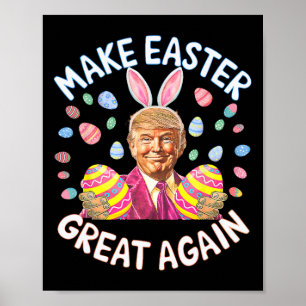 Poster Rendre la Pâques grande encore amusante Trump Bunn